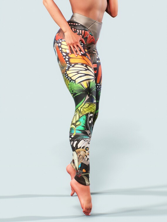 Butterfly Printed Leggings Workout Professional Tights Fitness Yoga Pants Athletic Outfit Push up Bottoms Women Activewear Gym Sportswear Etsy Australia