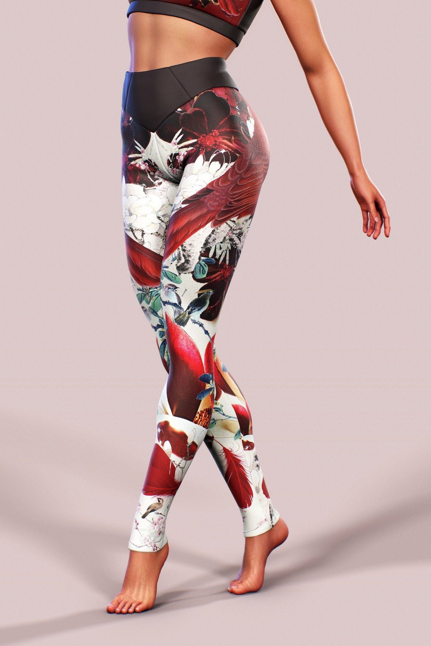 2019 New Pattern Printed Women Geometry Dots Legging High Waist Legins Elastic