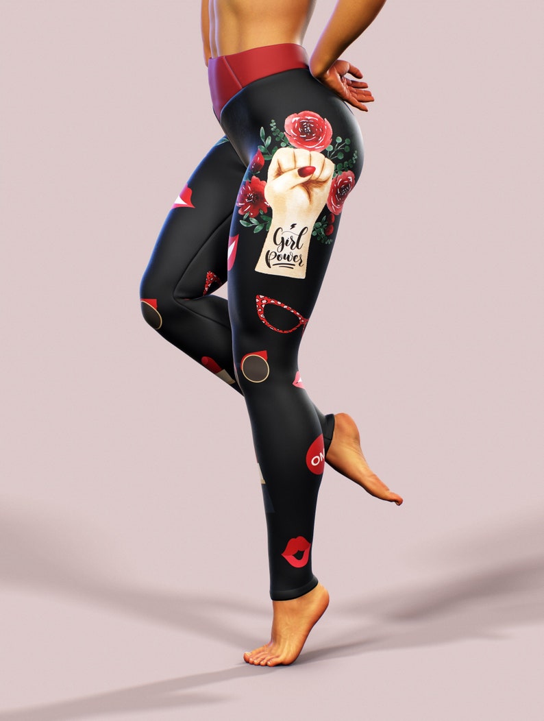 Girl Power Empowering Leggings Women Workout Clothing Dope