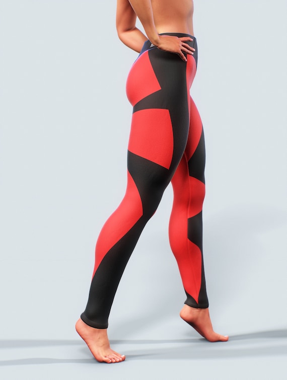 Red-black Shaping Leggings Sculpting Yoga Pants Compression Tights Women  Activewear Ladies Sportswear Gym Apparel Workouts Fitness -  Norway