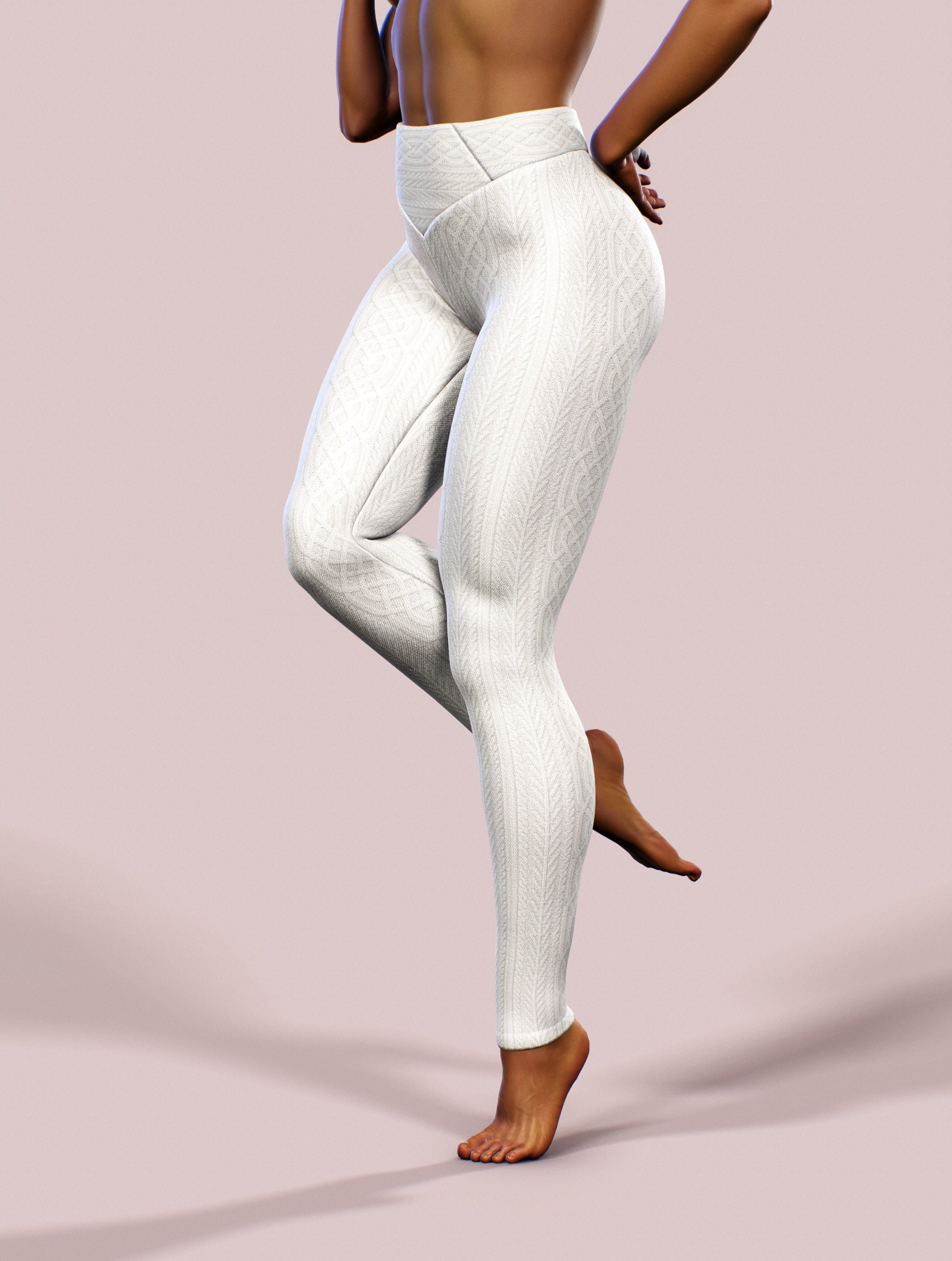 Wool Sweater Printed Leggings Knitted 
