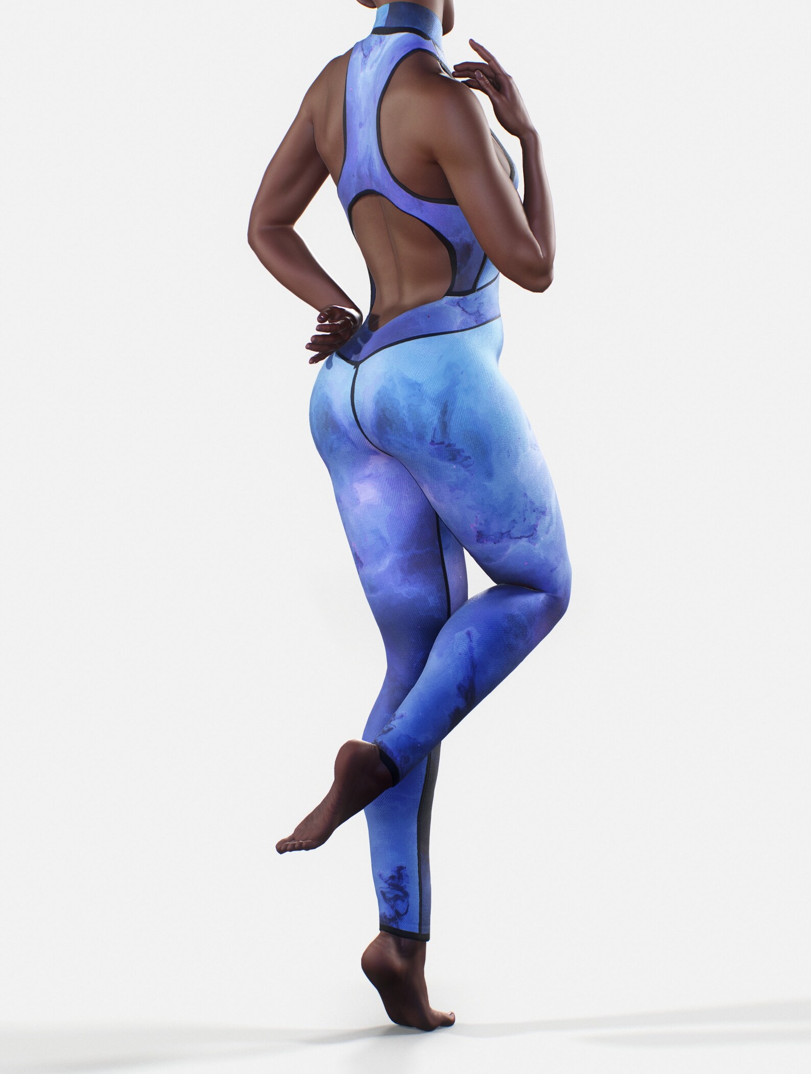 Cosmic Colour Unitard with Scrunchy main image 1