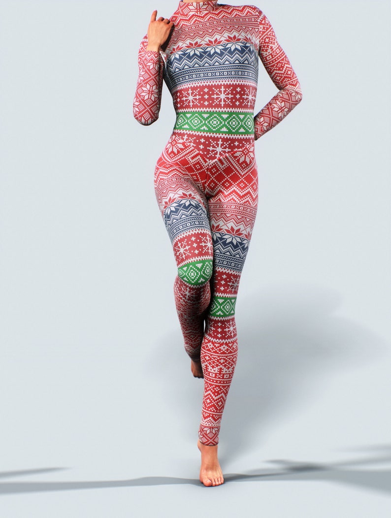 2020 Christmas Unitard Workout Bodysuit Sports Jumpsuit