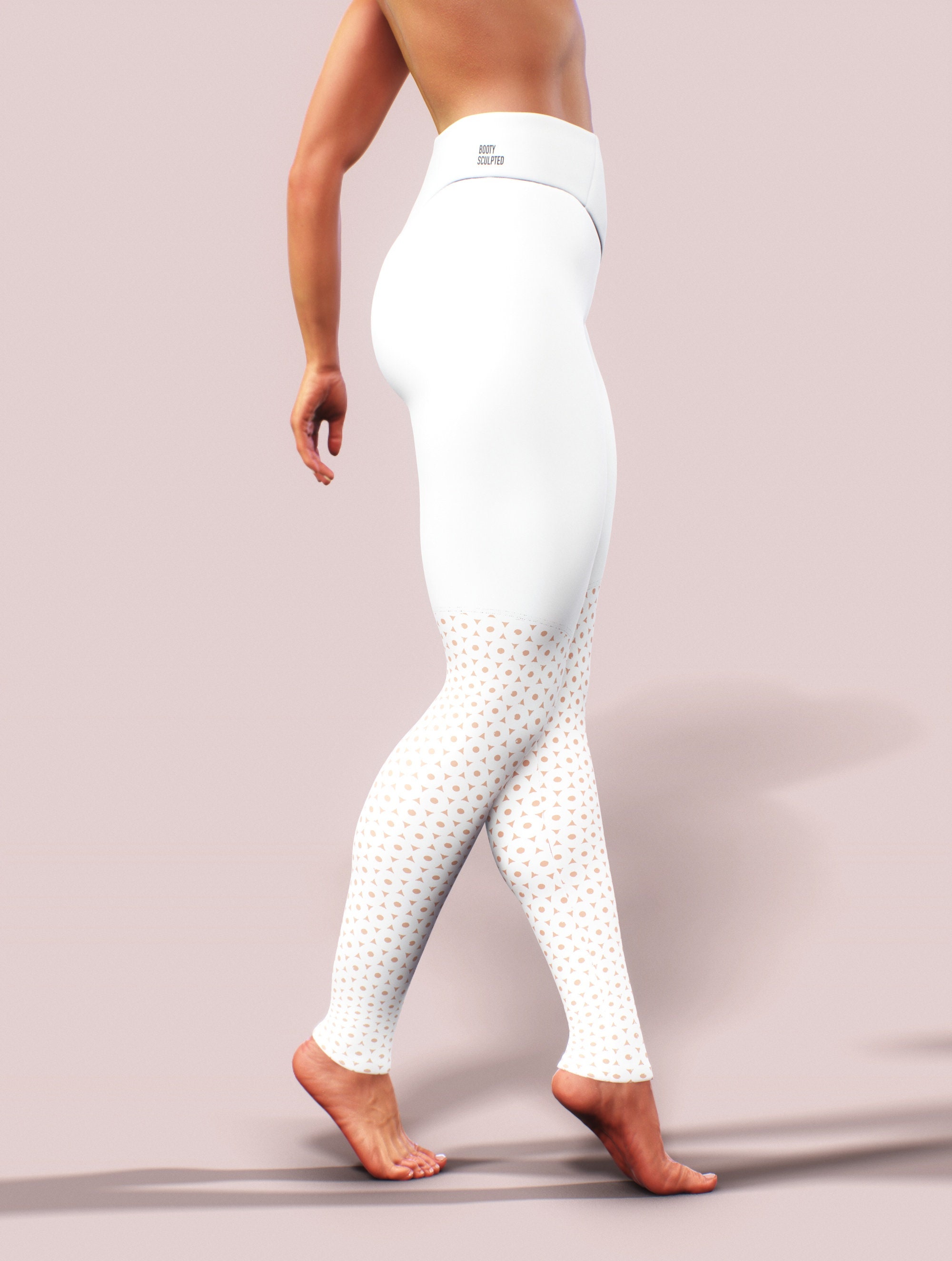 Women's White 'Shredded' Sports Yoga Fitness High Waisted Leggings – Social  Butterfly Couture