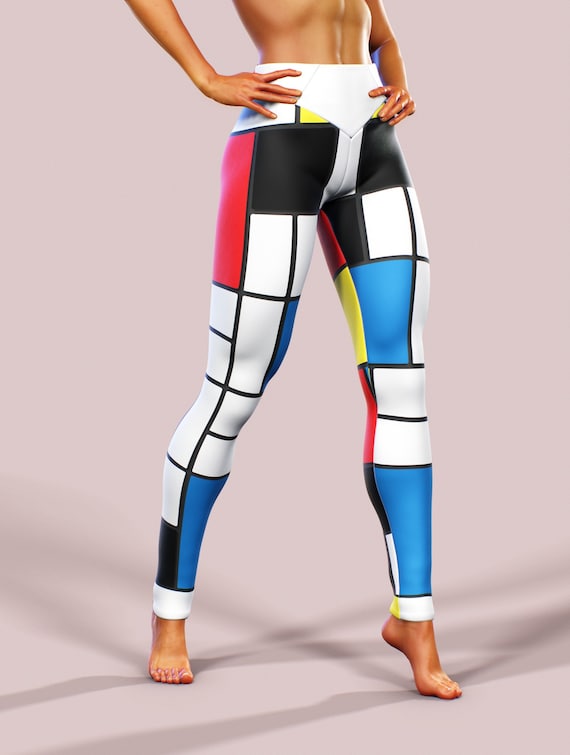 Piet Mondrian Leggings Cubos abstractos Arte Pintura Ropa - Etsy España