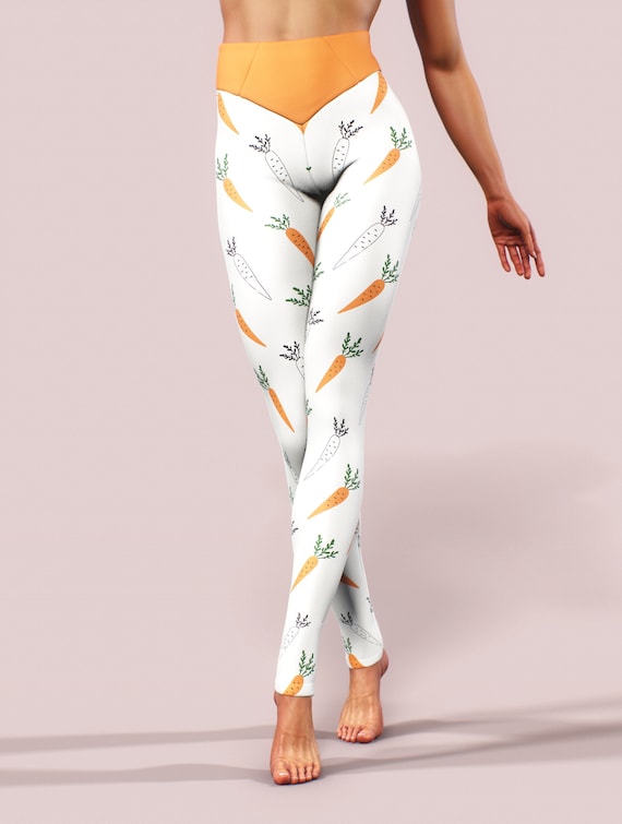 Orange store athletic leggings