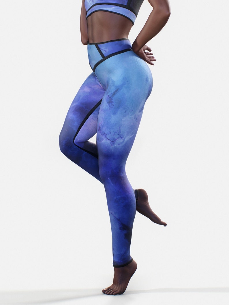 Cosmic Consciousness Shaping Leggings Blue Celestial Space - Etsy