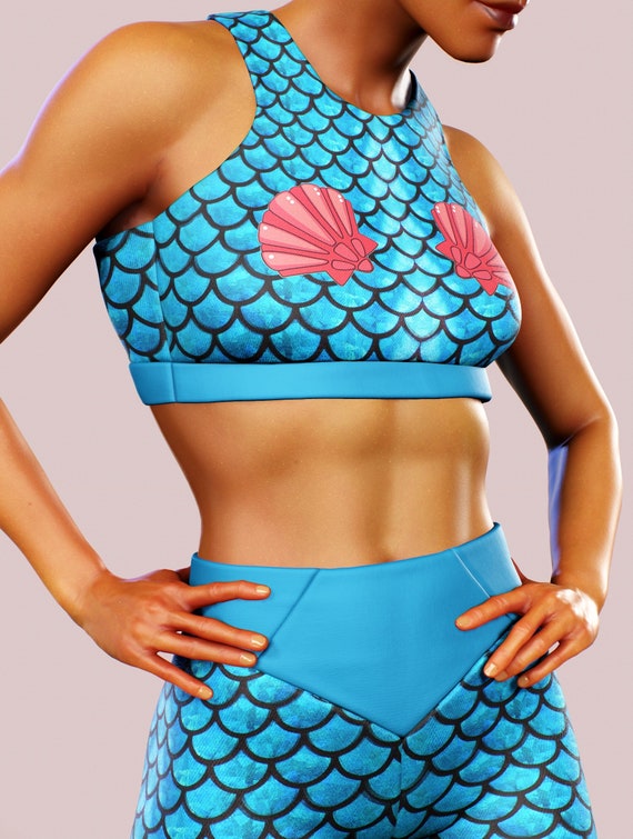 mermaid sports bra