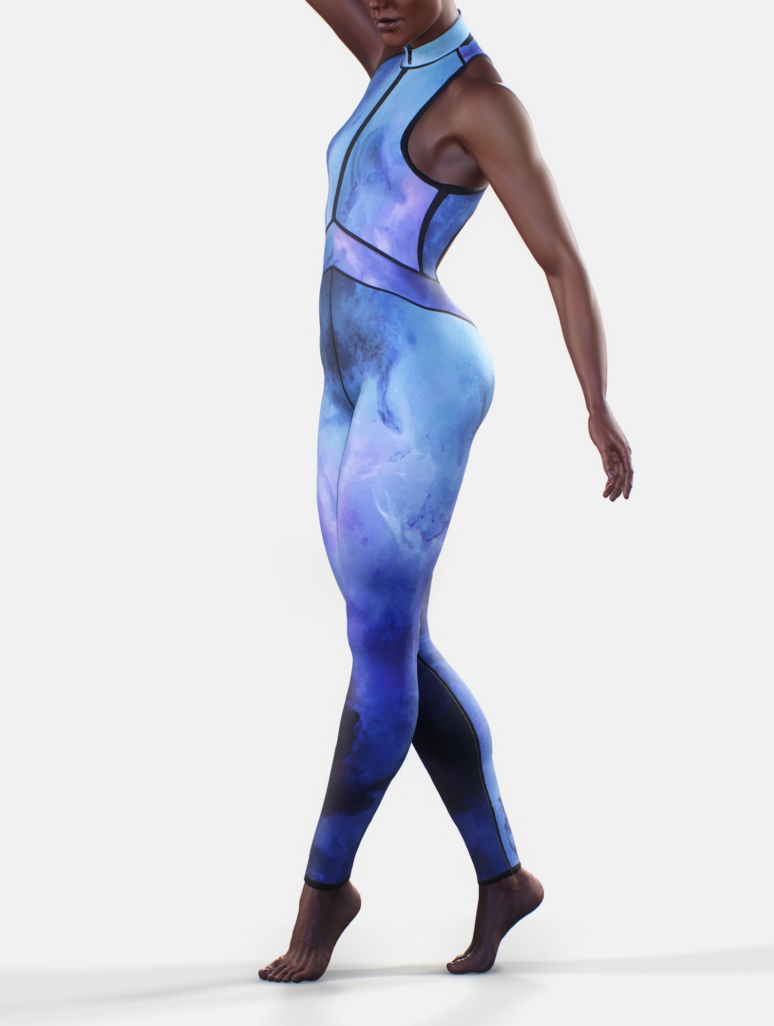 Cosmic Colour Unitard with Scrunchy main image 0