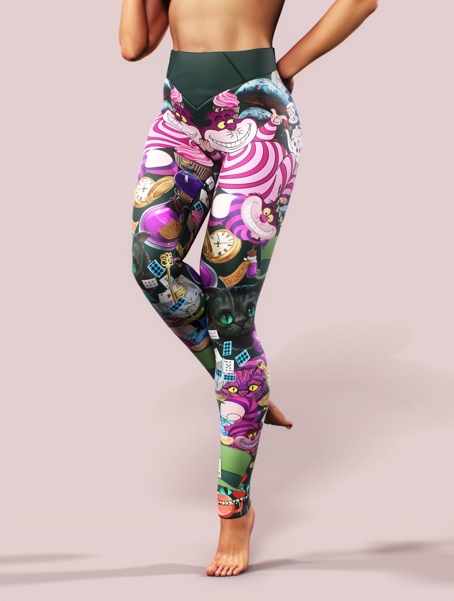 Holographic Floral Psychedelic Women's Leggings