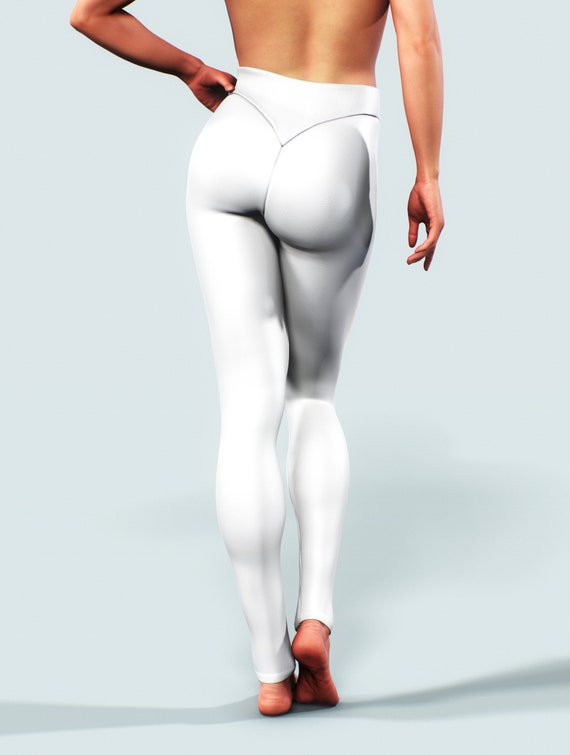 tight white yoga pants