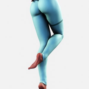 Legging gainant bleu clair Butin sculptant des vêtements élastiques Gym femmes vert Sportswear Fitness Activewear grande taille pantalon de yoga fait main image 2