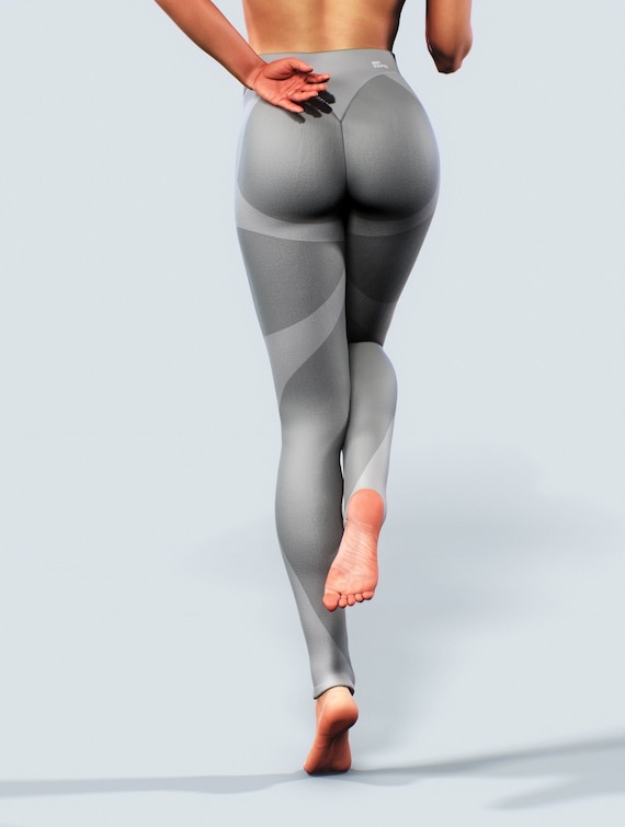 Body Sculpturing Leggings Gray Women Activewear Shaping Grey Yoga