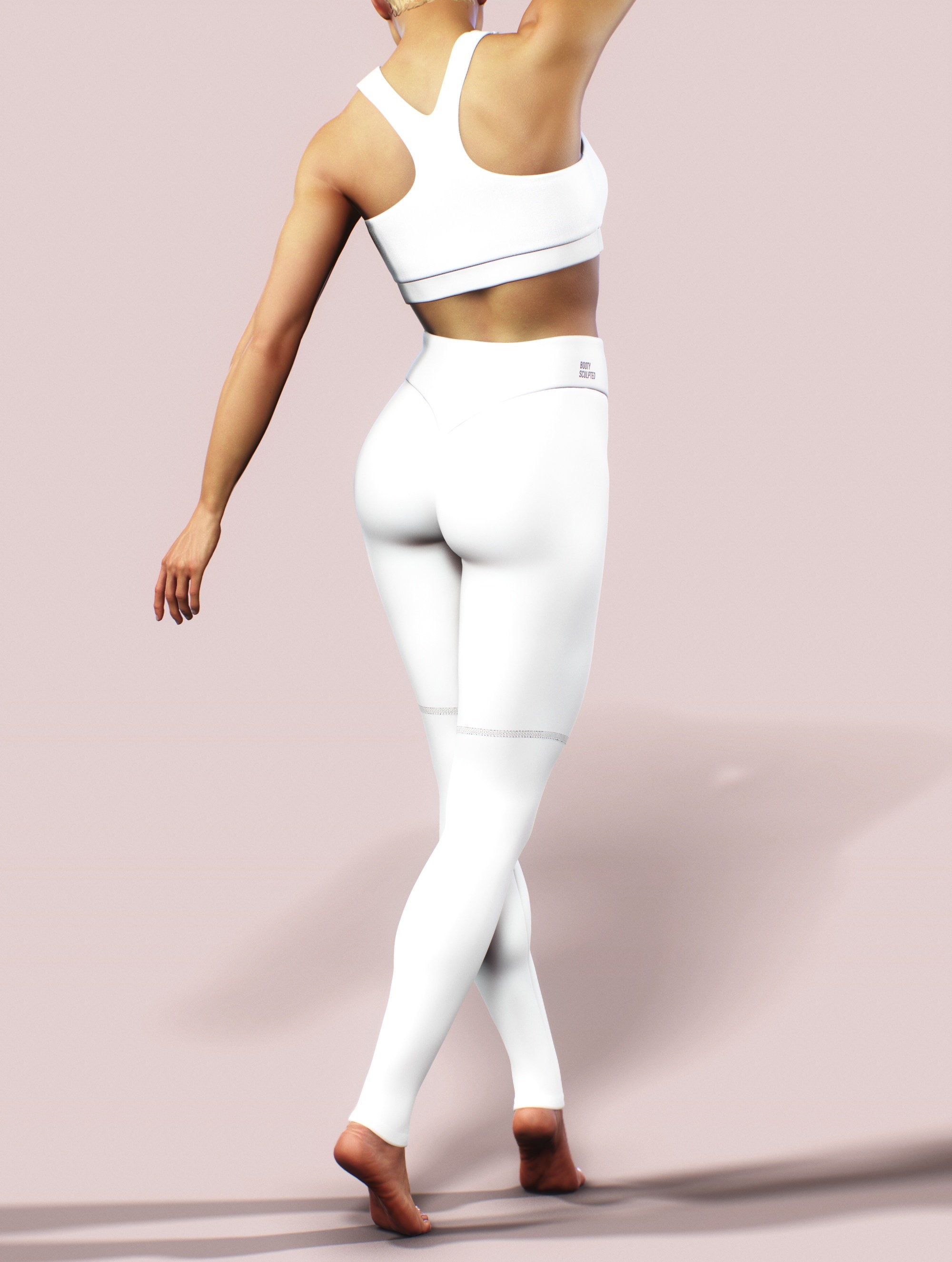 Solid White Sports Bra Cut Out Mesh Workout Cropped Top - Etsy