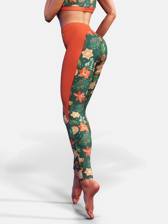 NEW SHAPING CUT Christmas Leggings Mistletoe Cookies Pattern Women Tights V- shape Belt High Waist Printed Yoga Pants Personalised Gift Gym -  Canada