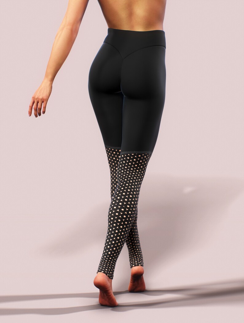 yoga pants with sheer panels