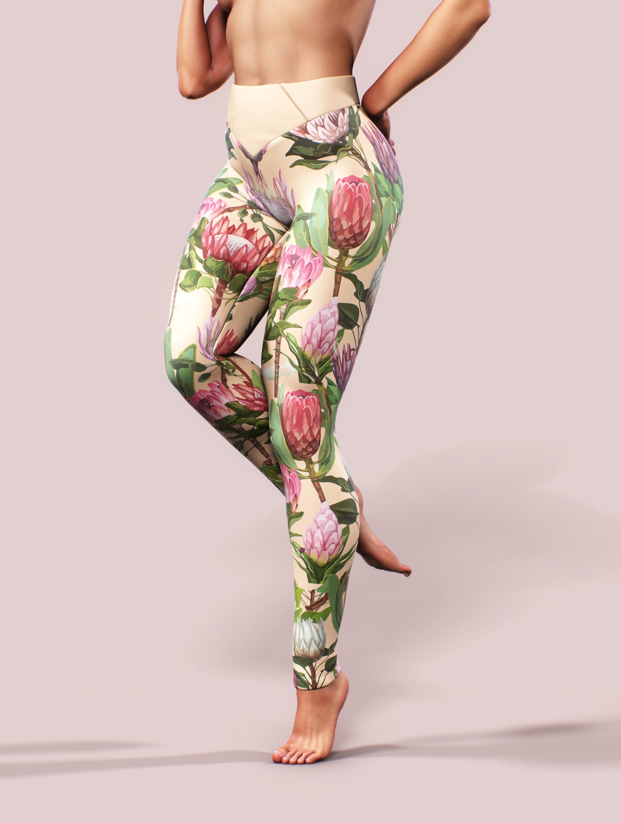 fvwitlyh Knee Length Yoga Pants Womens Mid Waist Yoga Leggings