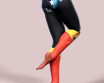 America Woman Superhero Leggings Yoga Pants Activewear Shaping