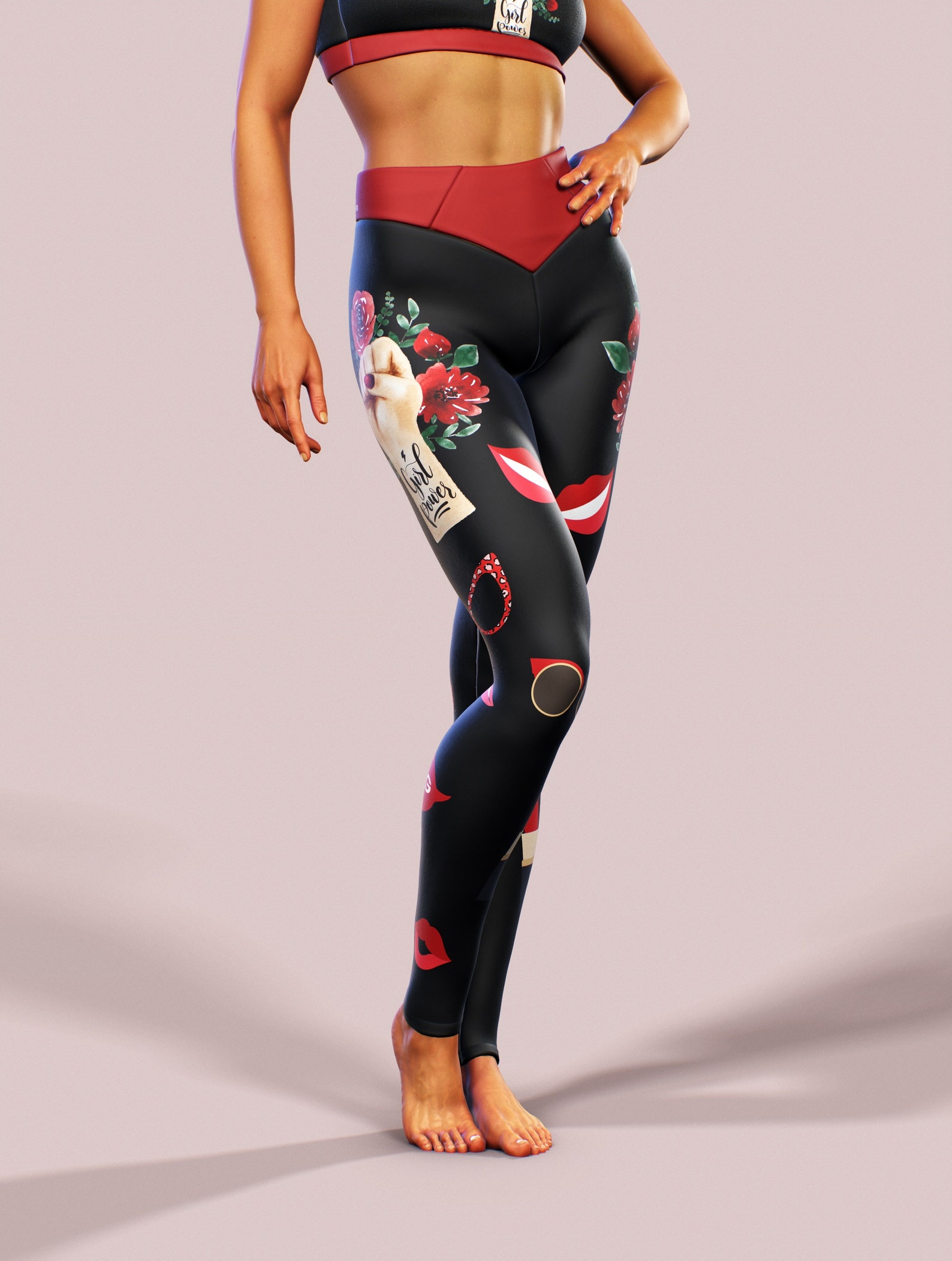 Girl Power Empowering Leggings Women Workout Clothing Dope