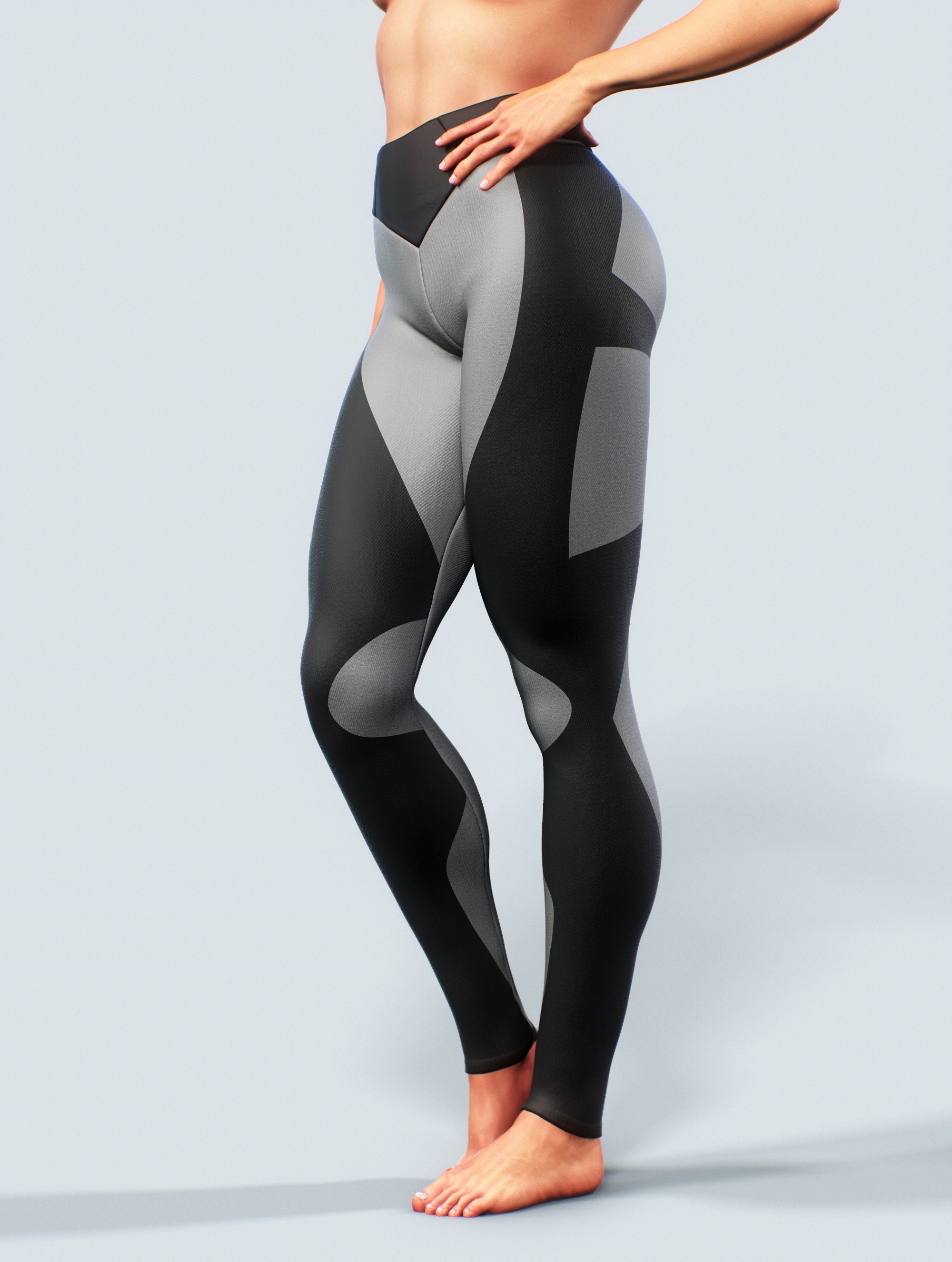Shaping Yoga Pants Women Booty Lift Activewear Black Gray - Etsy UK
