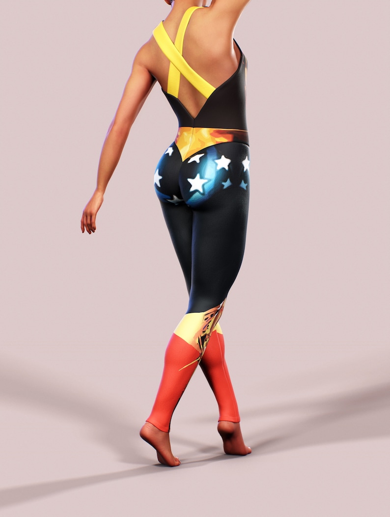 Superhero Woman Bodysuit Cosplay Costume Comics Catsuit Etsy