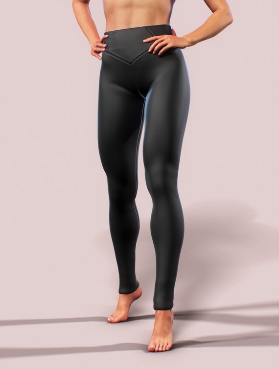 Buy Plain Black Shaping Leggings Booty Shaping Gym Yoga Pants Sculpting  Solid High Waisted Activewear Women Sportswear Tights Handmade Fitness  Online in India 