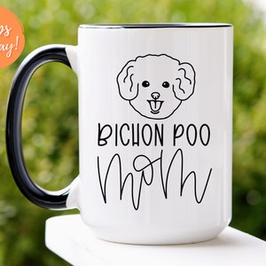 bichon poo mom mug Mug, bichon poo mom mug Gift, Bichon Frise Mug, bichon poo mom mug Gift, Dog Lover Gift, Dog Mug, Dog Mom Gift #d504