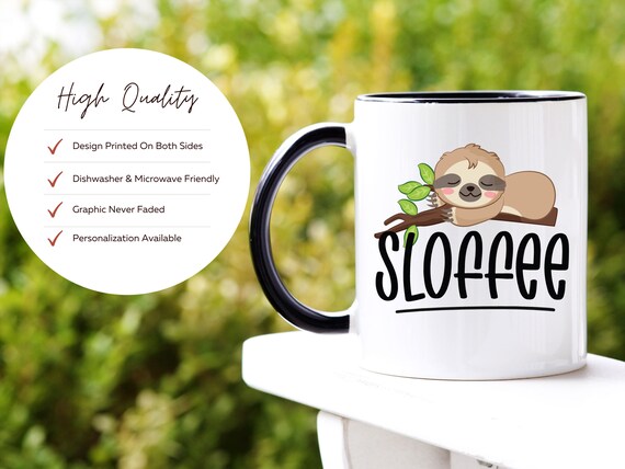 Funny Sloth Coffee Mug, Cute Sloth Gifts for Women and Men, 3D Coffee Mugs (Will Do Absolutely Nothing)