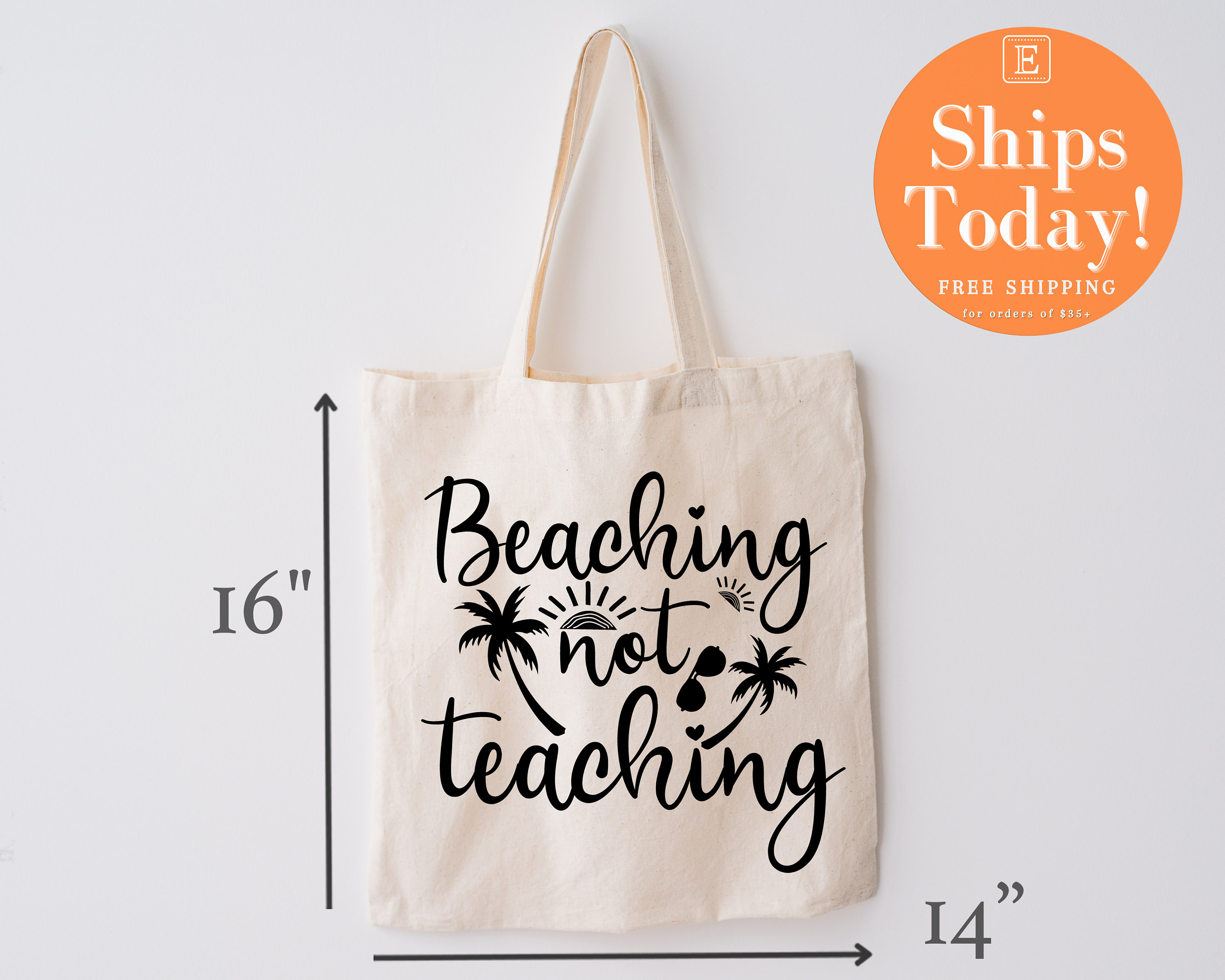 Beaching Not Teaching Bag Summer Beach Teacher Bag Teacher Etsy UK