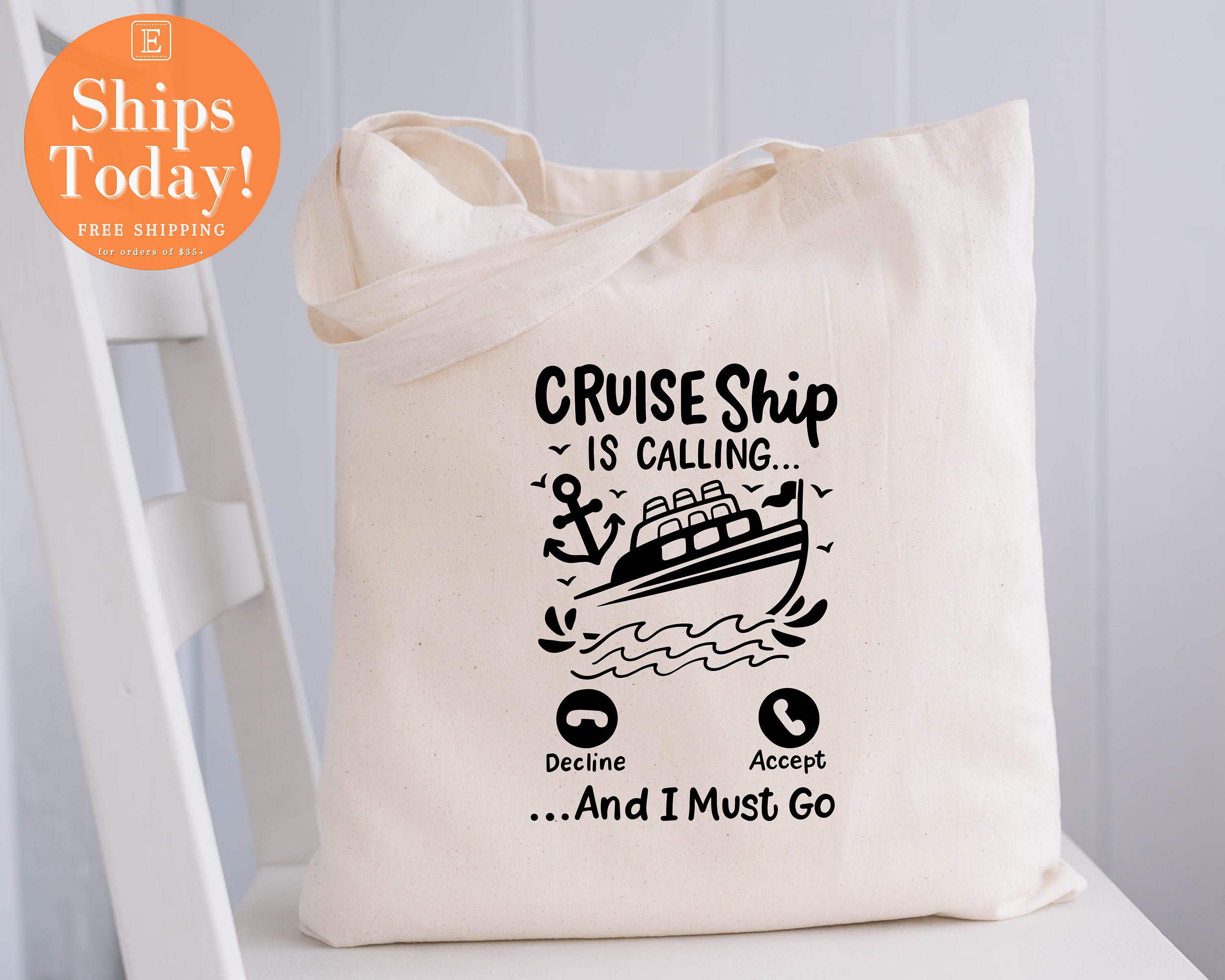 Cruise is Calling and Must Go Tote Bag. Vacation Bag. Vacation -  Canada