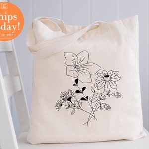 Flower tote bag | tote bag floral |totee aesthetic bag |market bagtotee | canvas tote bag shoulder bag | shopping bag cute |   tote bag