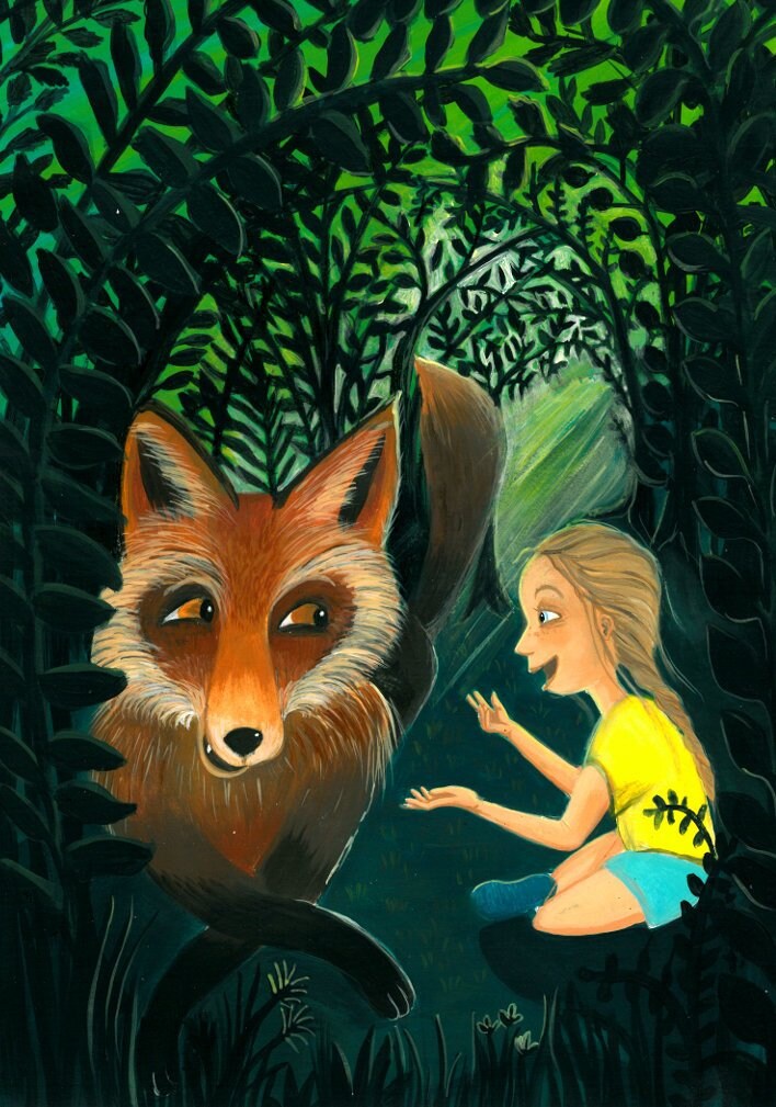 Illustration , Affiche, Décoration Chambre d'enfant . Amis Imaginaires