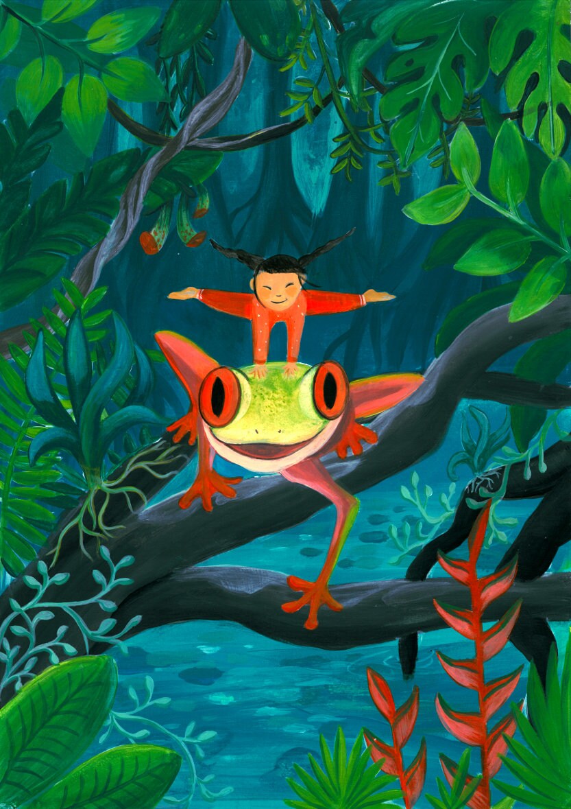 Illustration , Affiche, Décoration Chambre d'enfant Amis Imaginaires