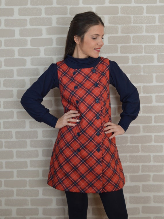 1960s pinafore dress