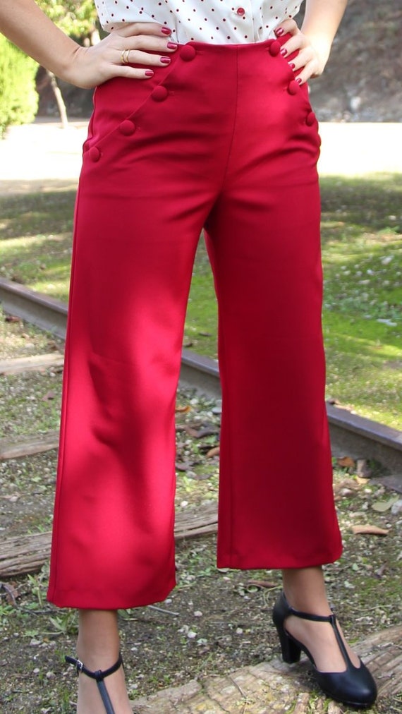 high waisted sailor pants