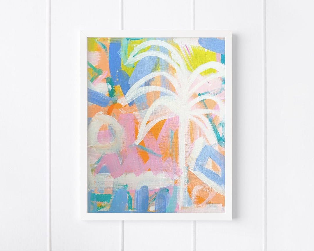 Printable Palm Tree Wall Art, Instant Download, Coastal Tropical ...