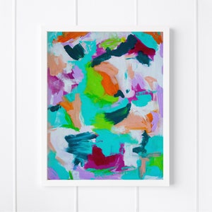 Abstract Printable Art, Modern Wall Decor, Digital Download Print, Colorful Mid Century Modern Painting