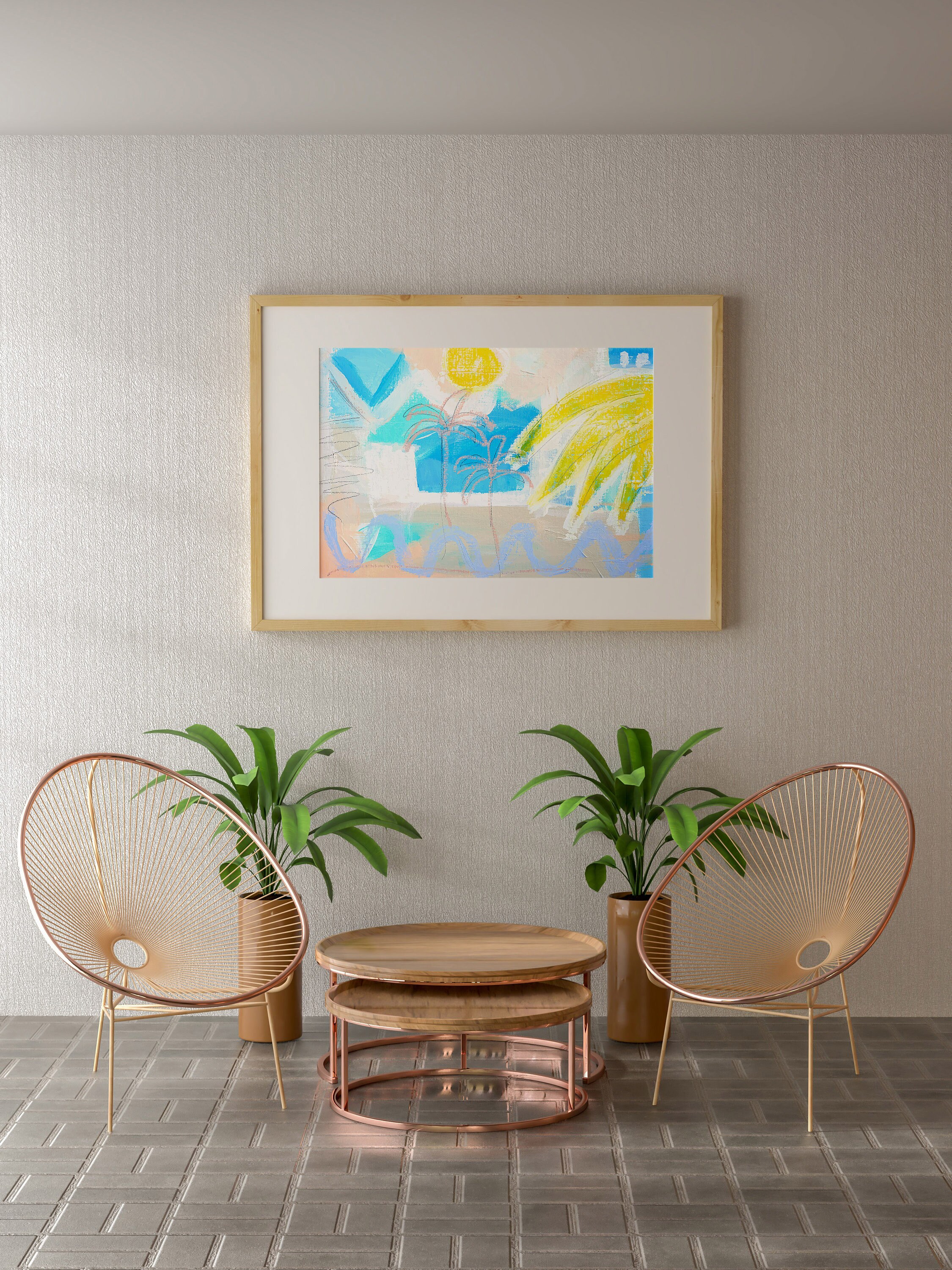 Printable Palm Tree Wall Art, Instant Download, Coastal Tropical ...