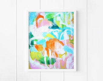 Abstract Printable Art, Modern Wall Decor, Colorful Painting, Digital Download Print