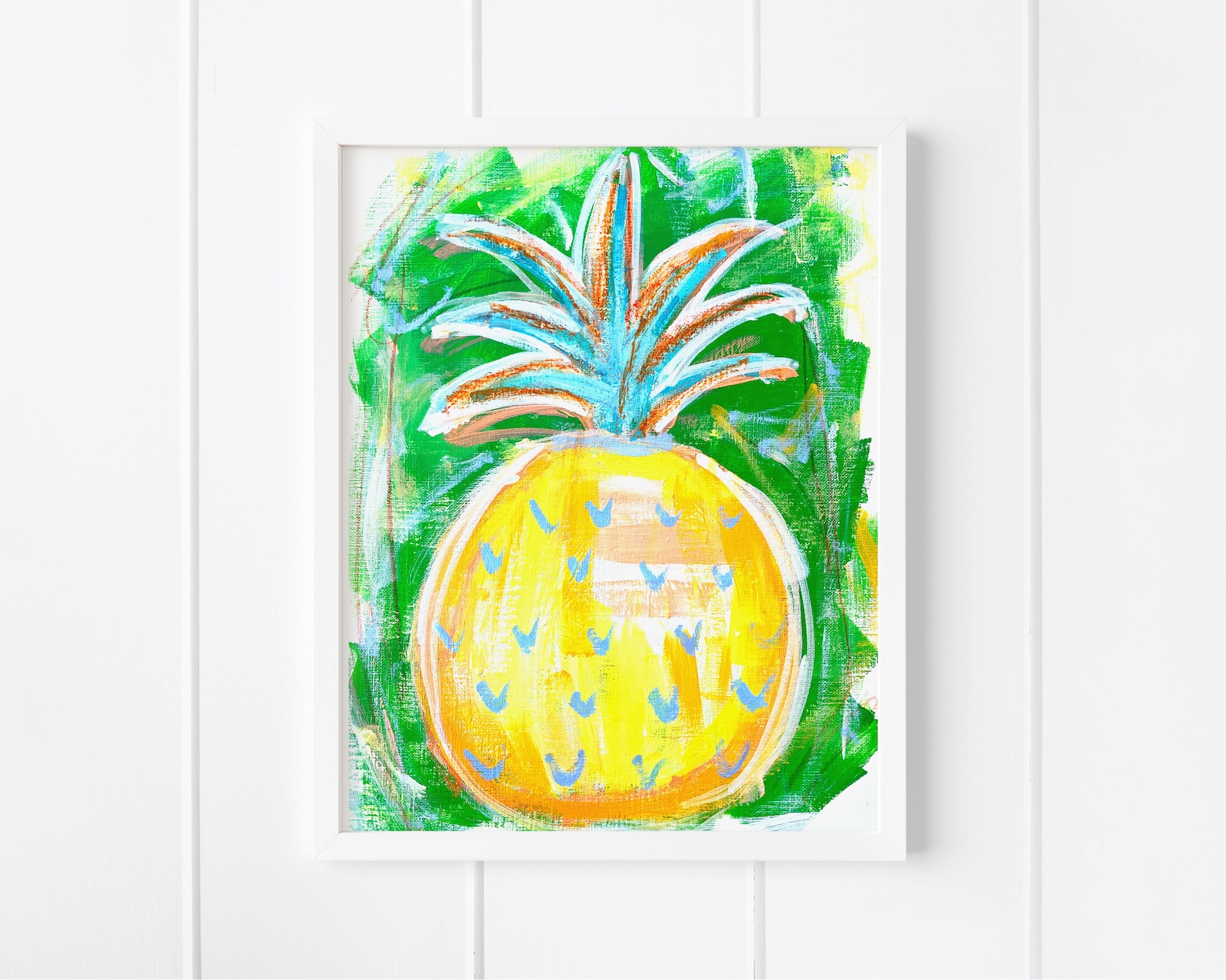 Printable Pineapple Wall Art, Instant Download, Coastal Tropical ...