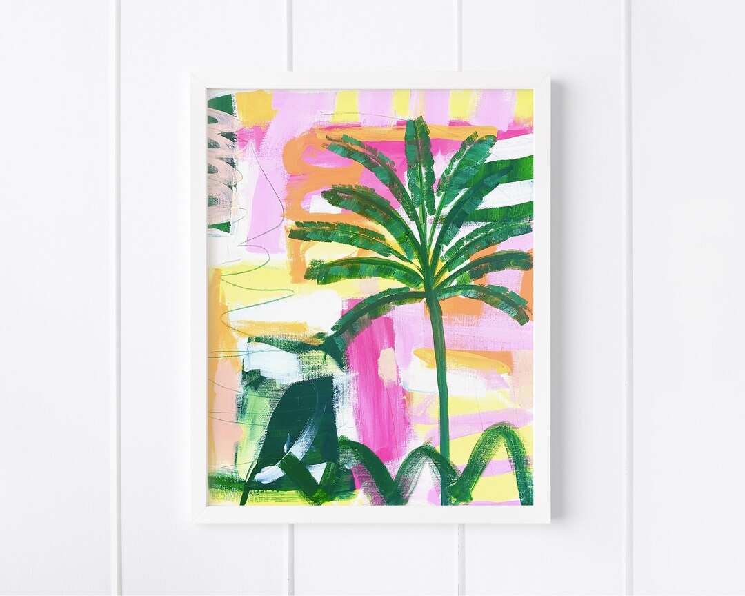 Printable Palm Tree Wall Art, Instant Download, Coastal Tropical ...
