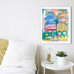 Printable Palm Tree Wall Art, Instant Download, Coastal Tropical Artwork, Palm Tree Abstract Painting Image 3 image 6