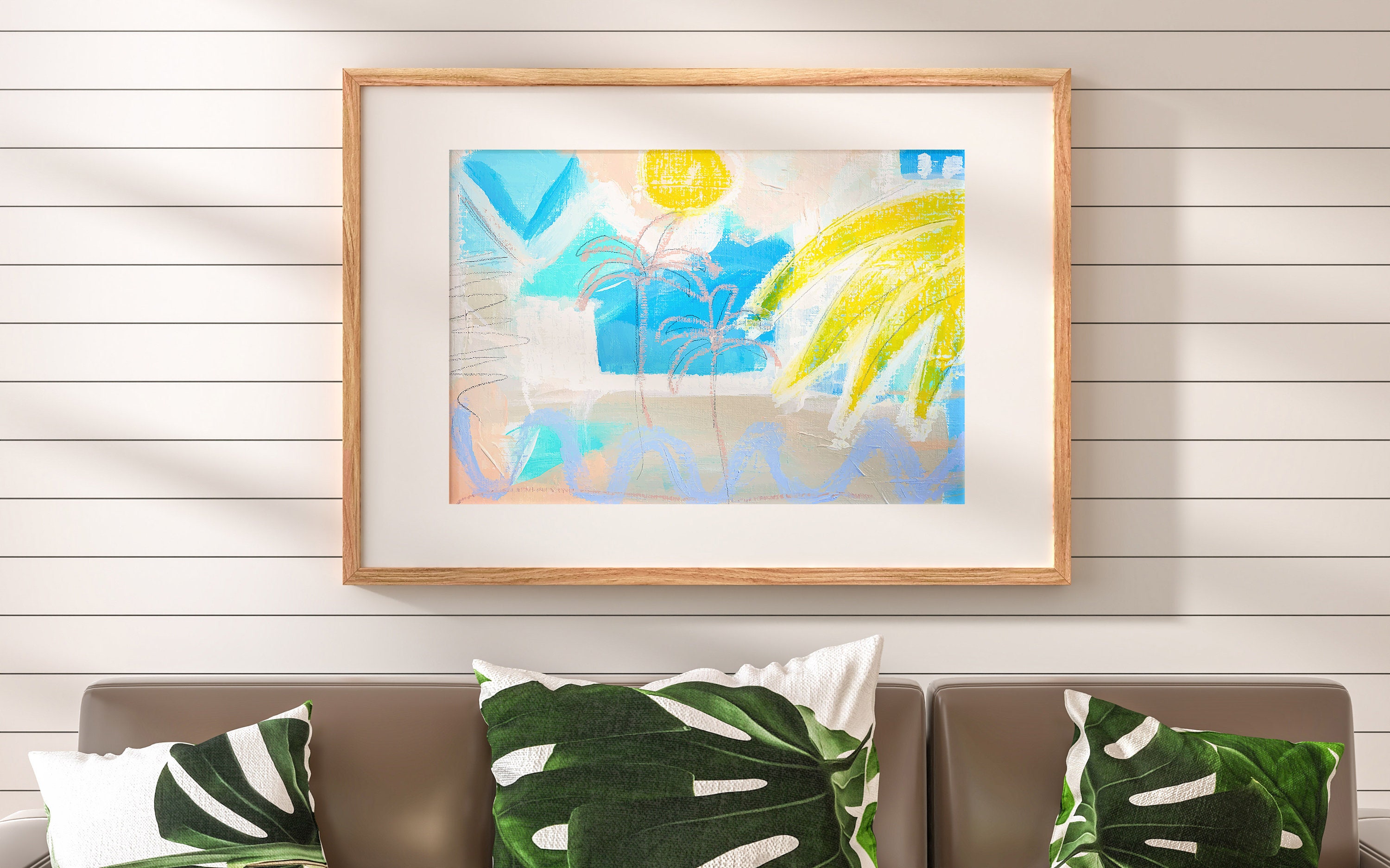 Printable Palm Tree Wall Art, Instant Download, Coastal Tropical ...
