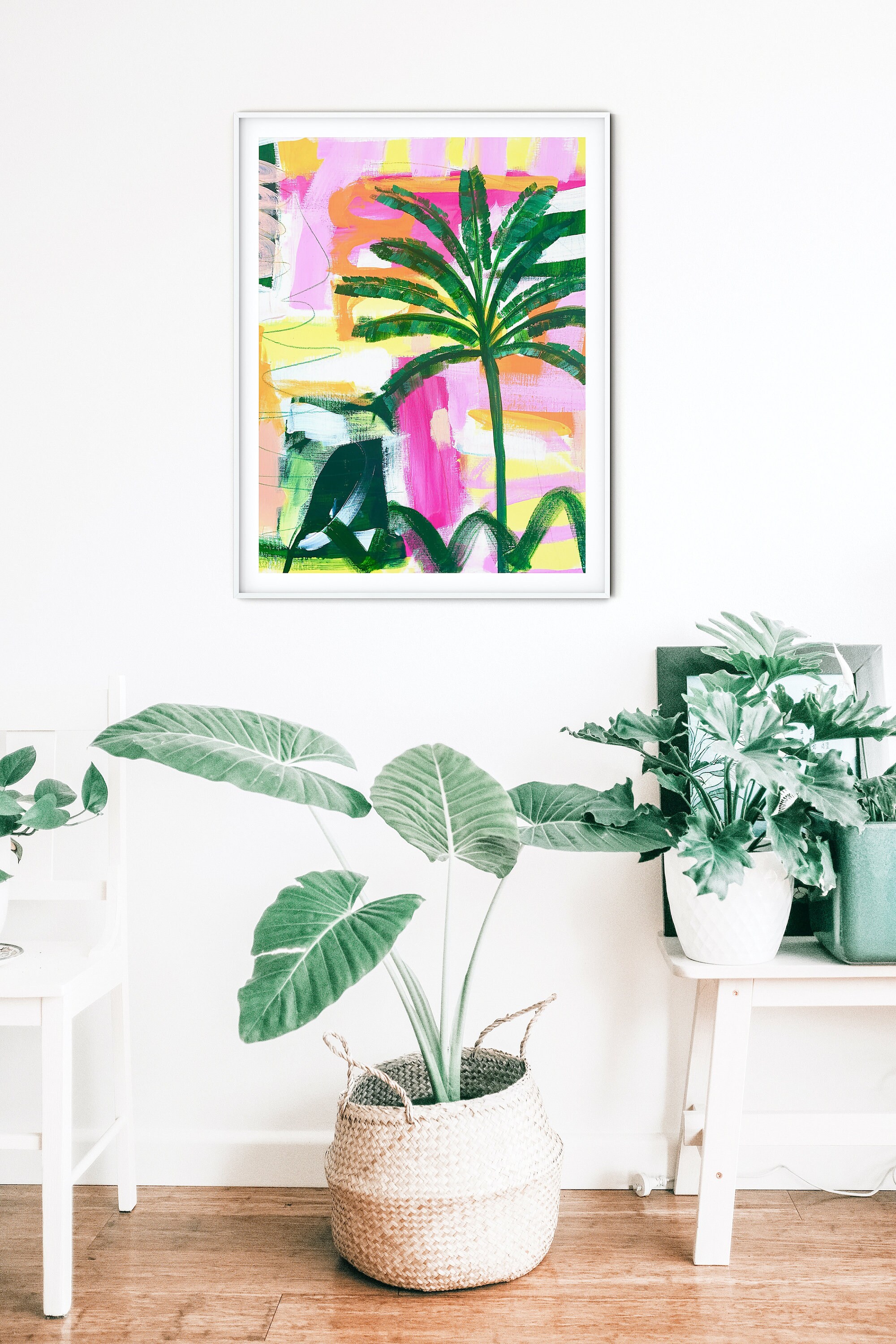 Printable Palm Tree Wall Art Instant Download Coastal - Etsy