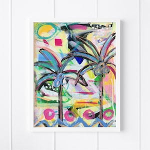 Printable Palm Tree Wall Art, Instant Download, Coastal Tropical Artwork, Palm Tree Abstract Painting Image #19