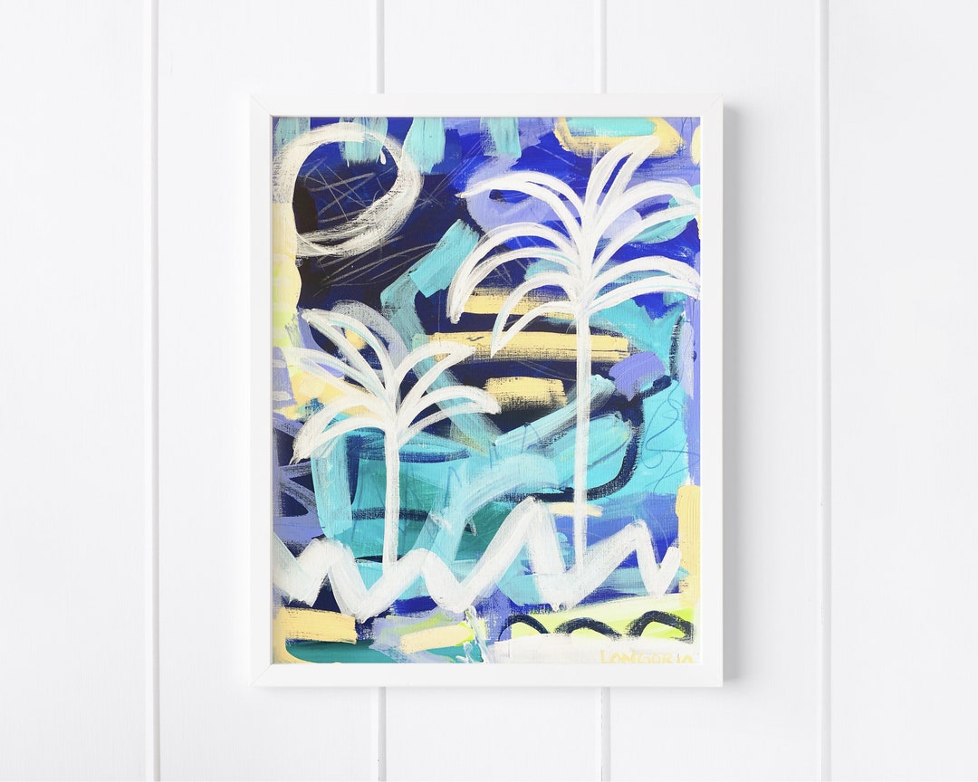 Printable Palm Tree Wall Art, Instant Download, Coastal Tropical ...