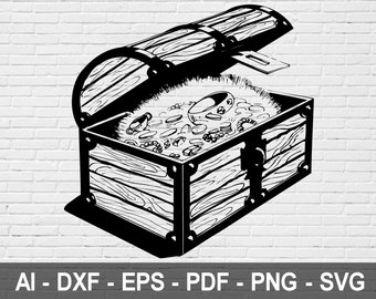 treasure chest svg etsy treasure chest svg etsy
