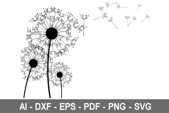 Download Dandelion Svg 1 Dandelion Cut File Dandelion Clipart Etsy PSD Mockup Templates