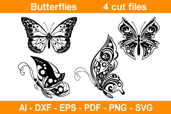 Free Free 322 Silhouette Monarch Butterfly Svg SVG PNG EPS DXF File