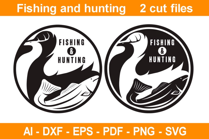 Download Deer and Fish 4 Hhunting svg Fishing svg Hhunting fishing | Etsy